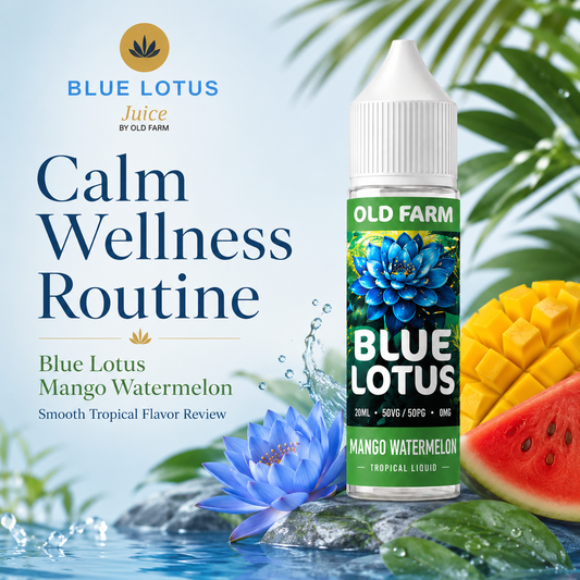 Calm Wellness Routine with Blue Lotus Mango Watermelon Tropical Liquid