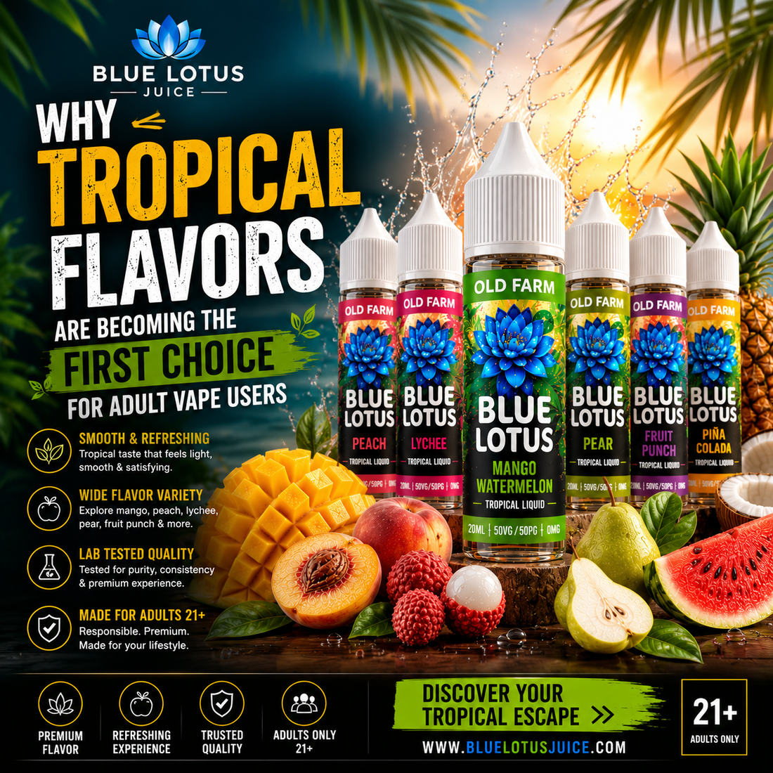 Why Tropical Flavors Are Becoming the First Choice for Adult Vape Users